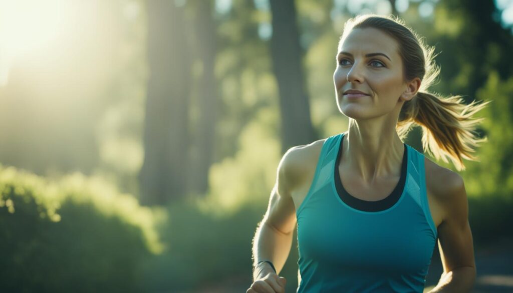 Runner practicing tips for reducing anxiety