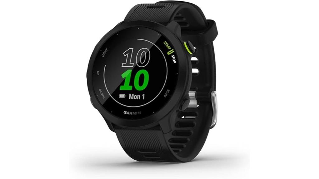 gps running watch black