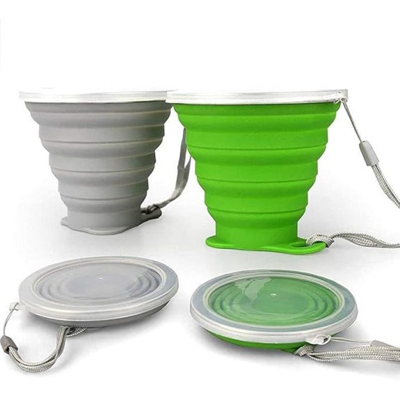JBER Silicone Collapsible Travel Cup with Lid