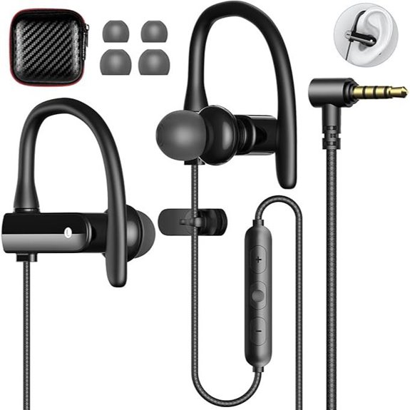 5.9 ft Corded Headphones with Mic Earbuds for Samsung/Laptop