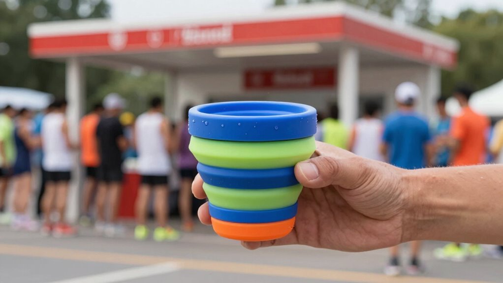 lightweight collapsible running cups