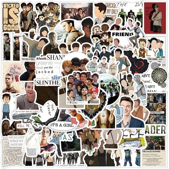 Maze Runner Stickers for Kids and Teens (62pcs)