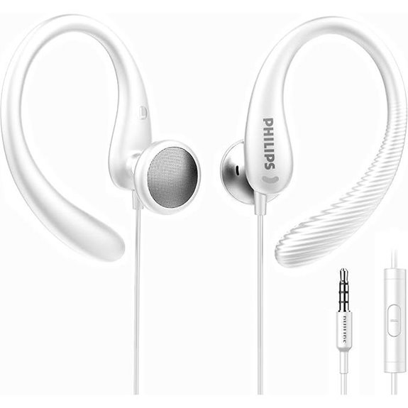PHILIPS Over-The-Ear Earbuds with Mic White