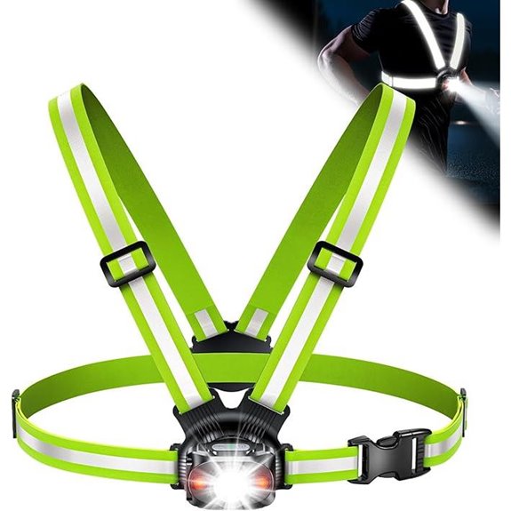 Running Lights for Runners with 360° Reflective Vest