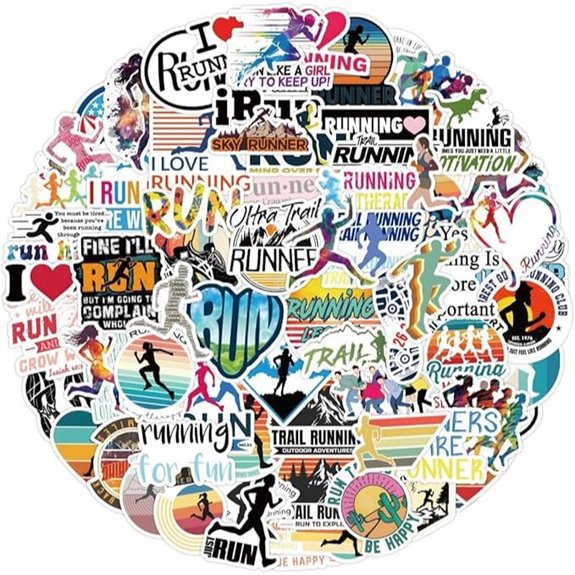 Running Stickers for Teens and Adults (105pcs)