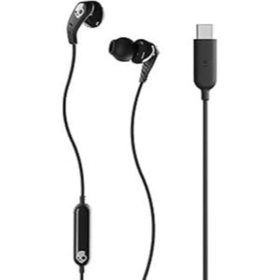 Skullcandy USB-C Wired Earbuds with Microphone (True Black)