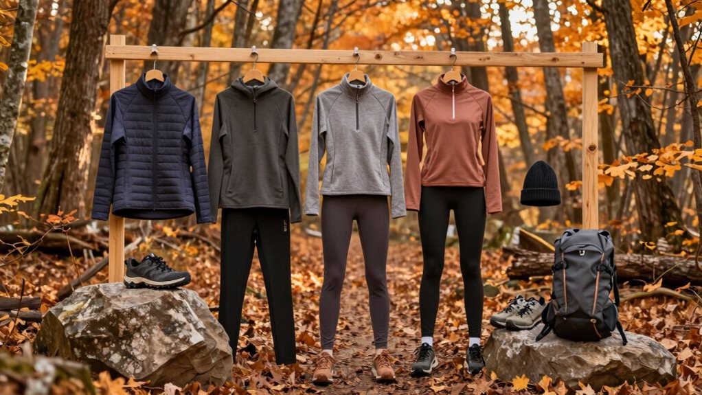 breathable autumn trail layering